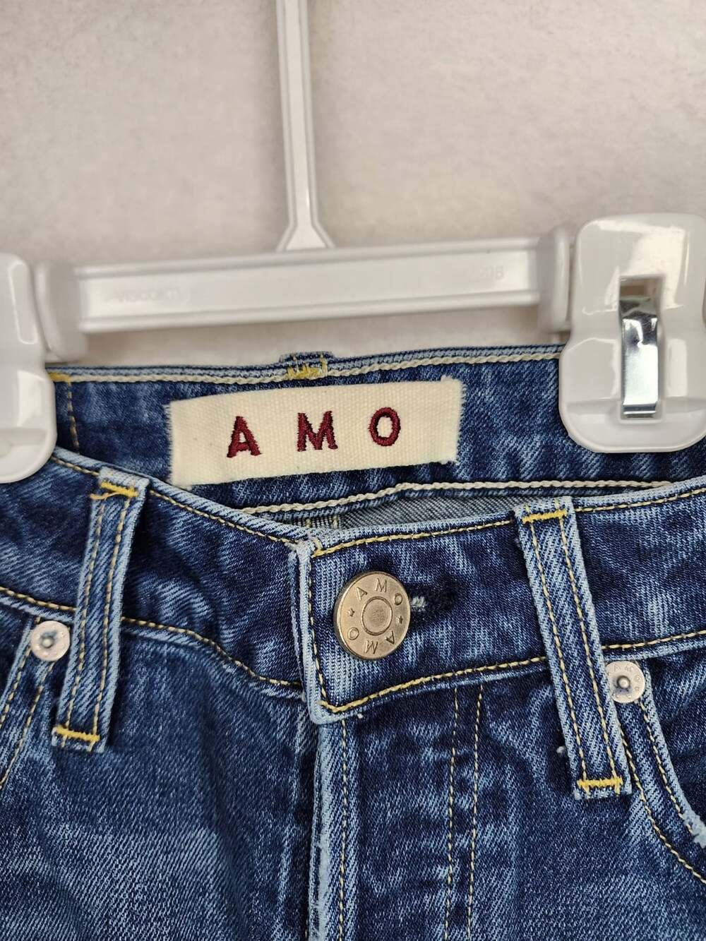 AMO Babe W/ Piping Jeans Size 25 Dark Vintage